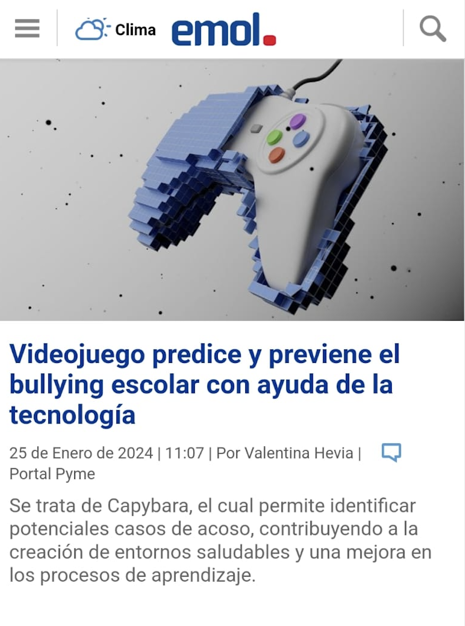 Videojuego chileno predice y previene bullying escolar en niños de primero a quinto básico